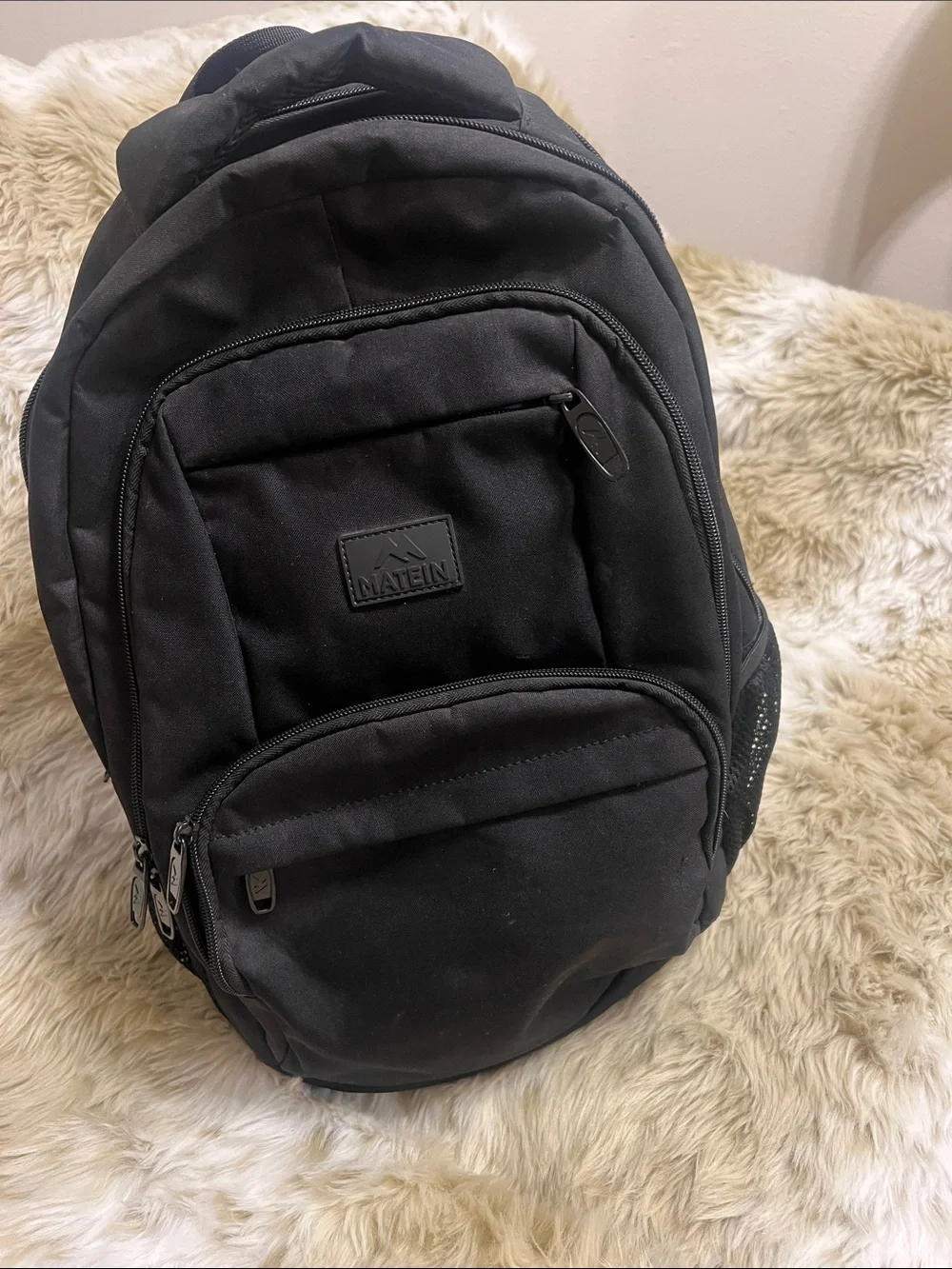 Matein Black Men's Backpack Travel & Everyday Commuter Bag